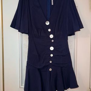 Navy dress with buttons